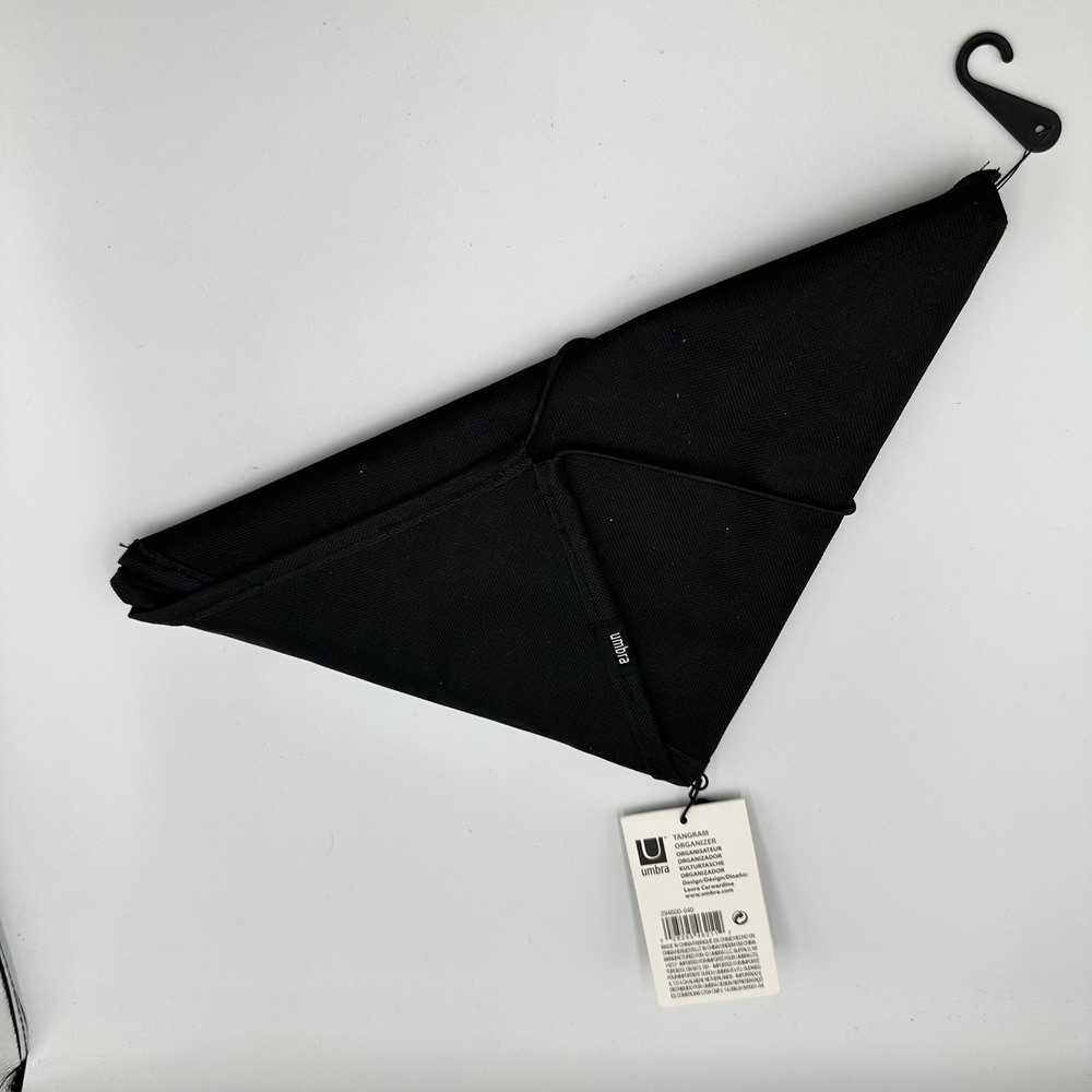 Umbra Tangram Organizer Black Hanging Travel Jewelry Makeup Laura Carwardine